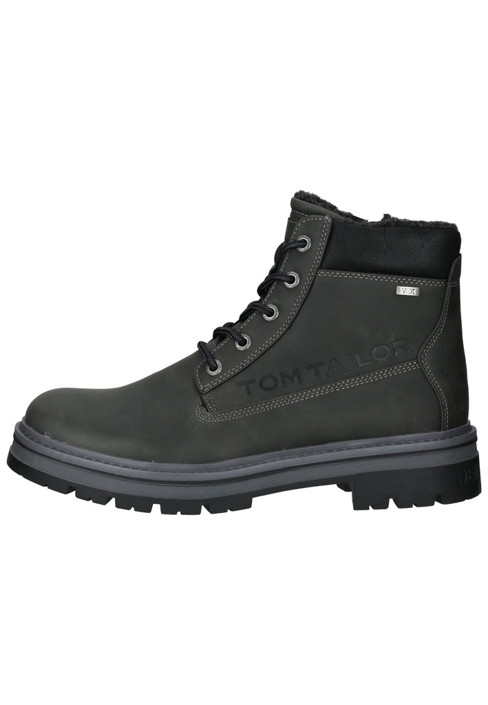 Stiefeletten Tom Tailor Stiefelette Lederimitat Coal Warmfutter