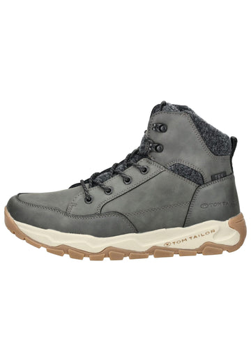 Stiefeletten Tom Tailor Stiefelette Lederimitat/Textil Coal Warmfutter