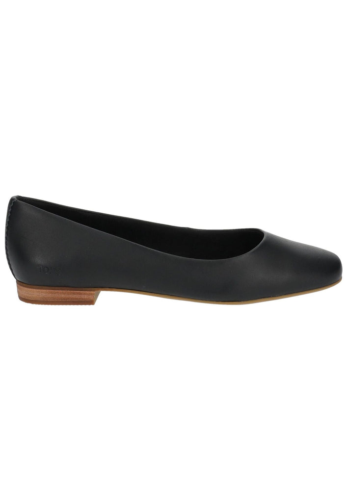 TOMS Ballerinas Leder Schwarz