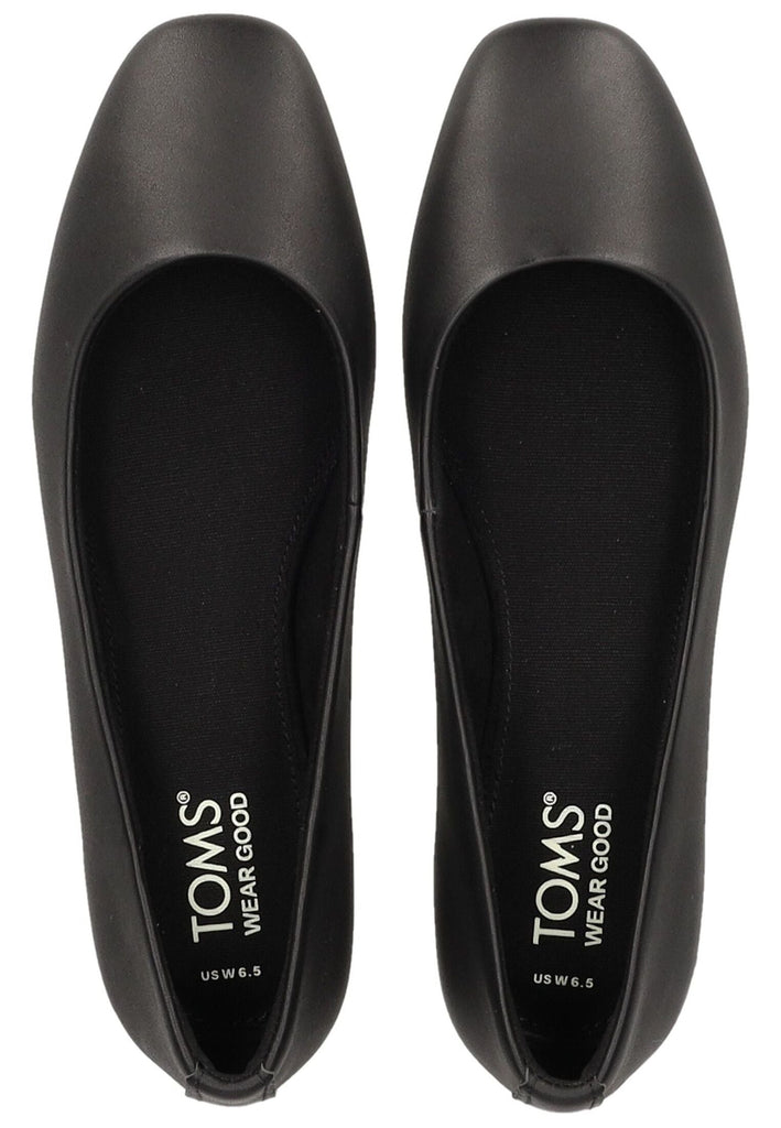 TOMS Ballerinas Leder Schwarz