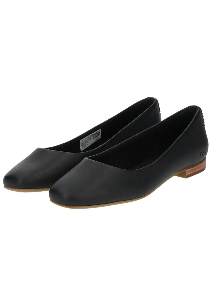 TOMS Ballerinas Leder Schwarz