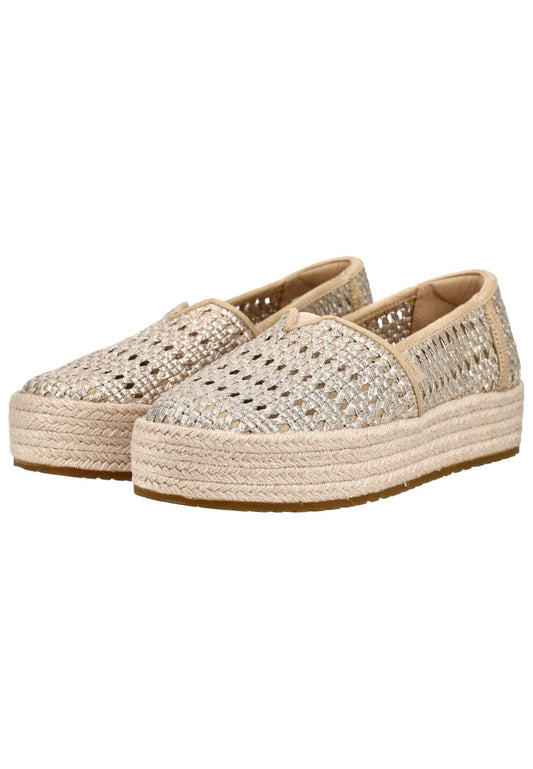 TOMS Halbschuhe Textil Beige/Gold