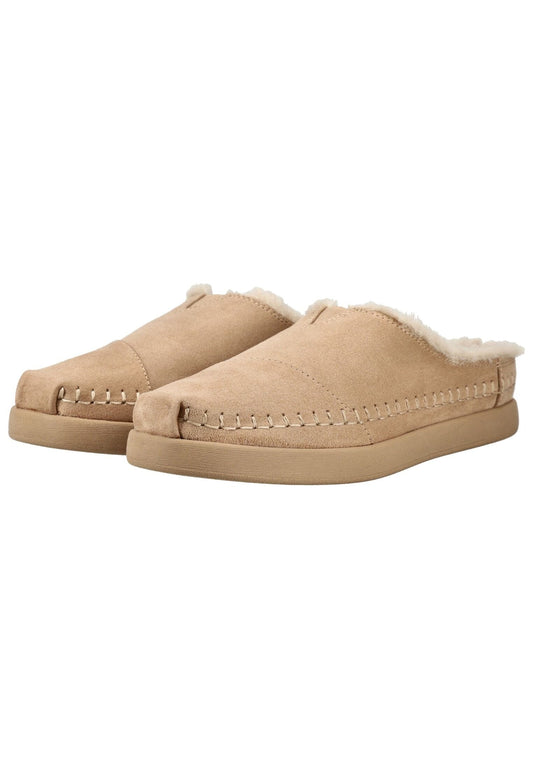 TOMS Pantoletten Textil Taupe Warmfutter