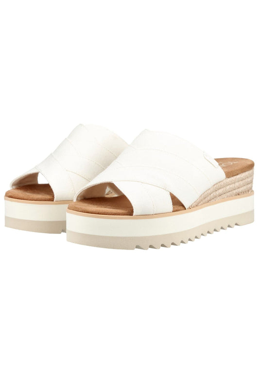 TOMS Pantoletten Textil Weiß