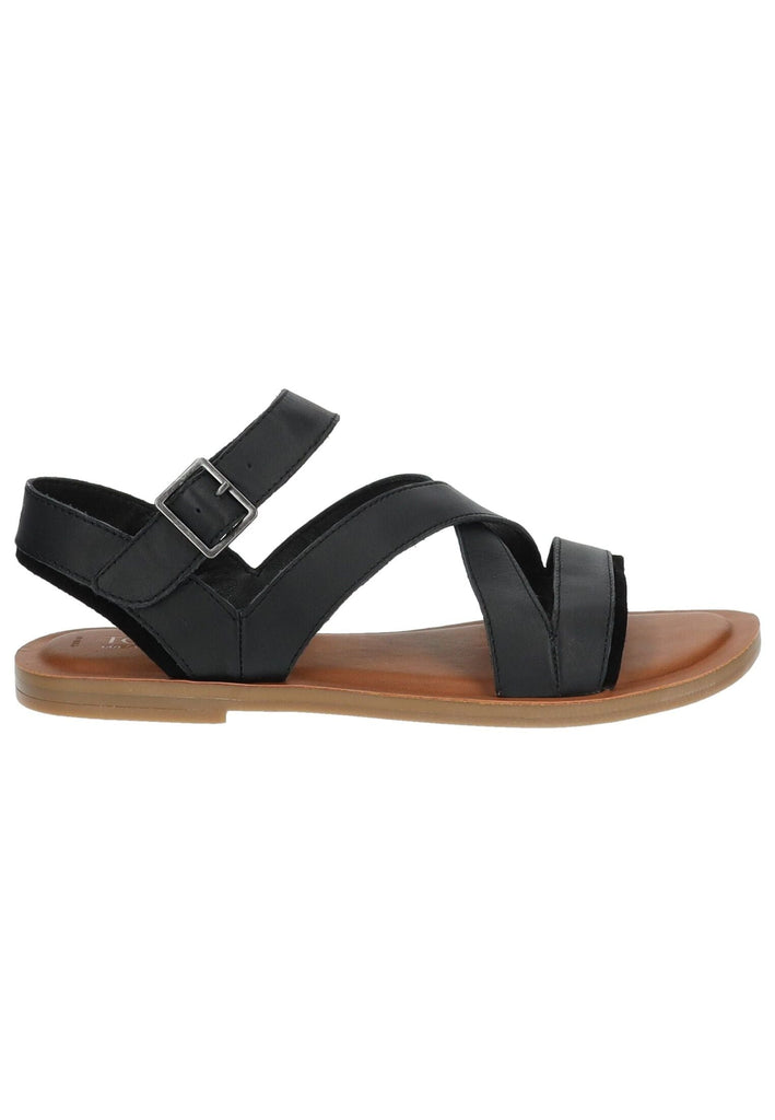 TOMS Sandalen Leder Schwarz