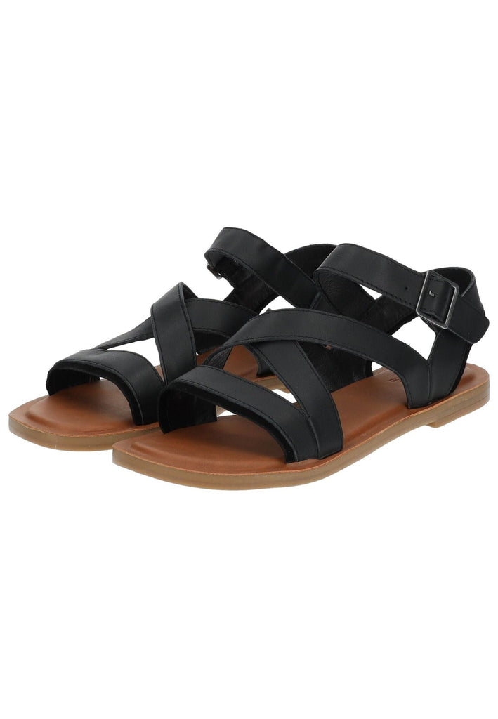 TOMS Sandalen Leder Schwarz