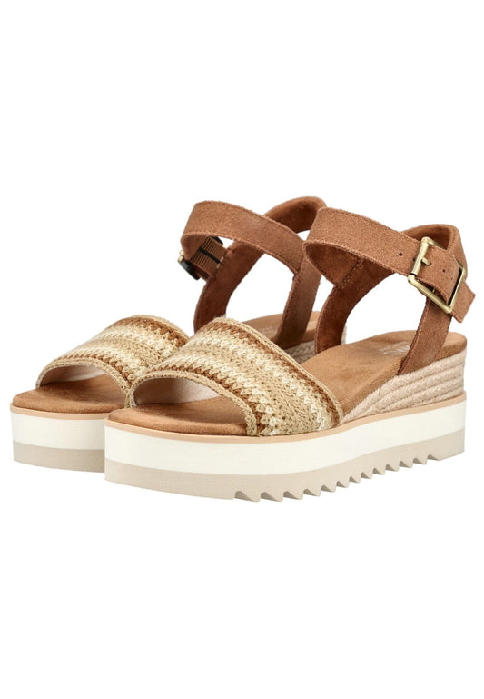 TOMS Sandalen Textil Dunkelbeige
