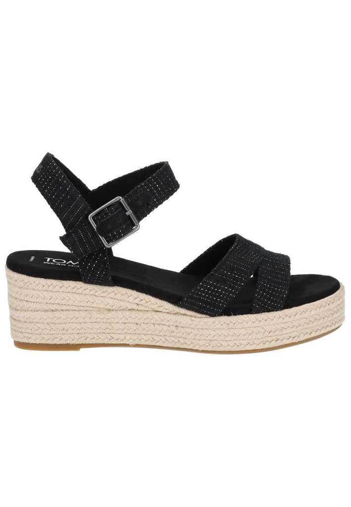 TOMS Sandalen Textil Schwarz