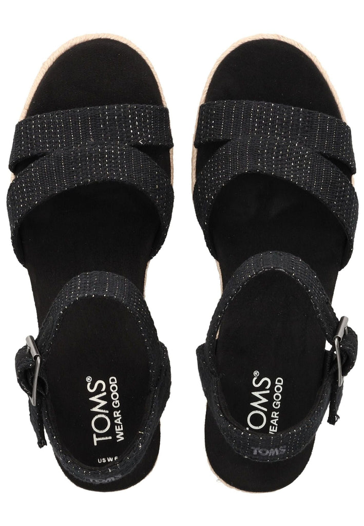 TOMS Sandalen Textil Schwarz