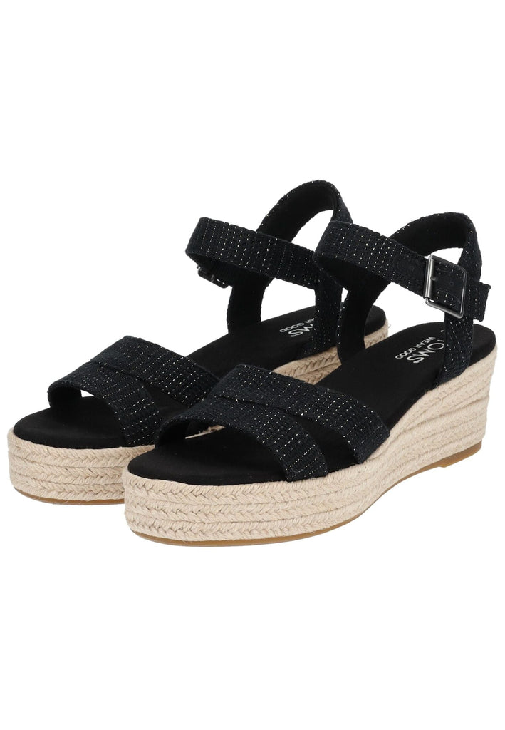 TOMS Sandalen Textil Schwarz