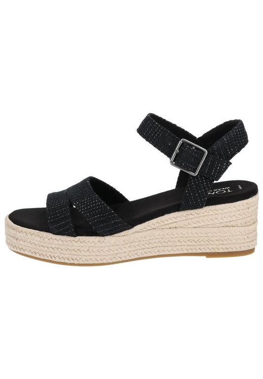 TOMS Sandalen Textil Schwarz