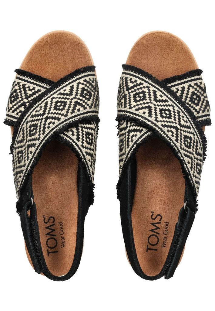 TOMS Sandalen Textil Schwarz