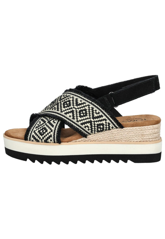 TOMS Sandalen Textil Schwarz