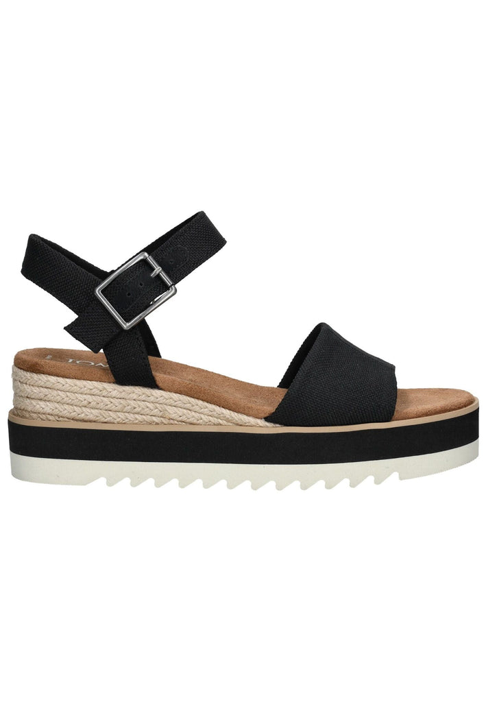 TOMS Sandalen Textil Schwarz