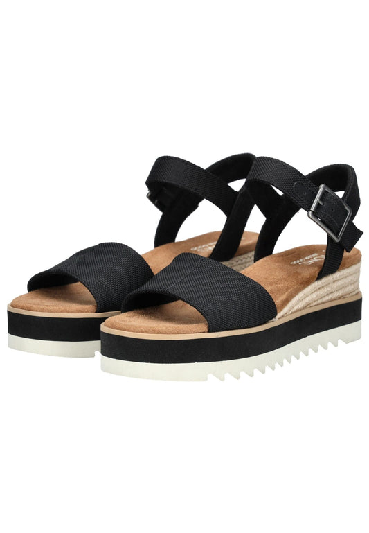 TOMS Sandalen Textil Schwarz