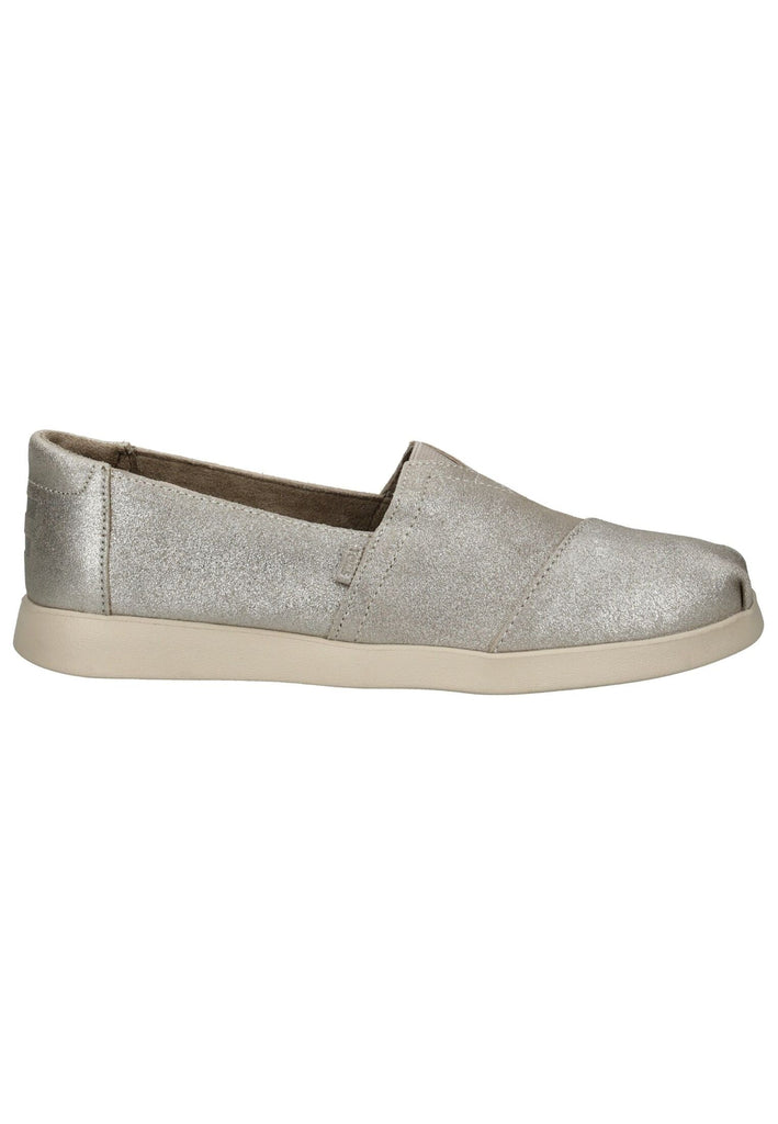 TOMS Slipper Leder Silber