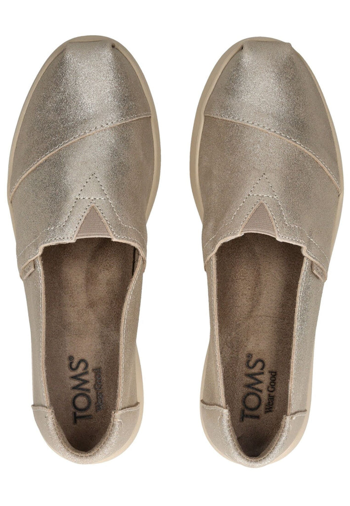 TOMS Slipper Leder Silber