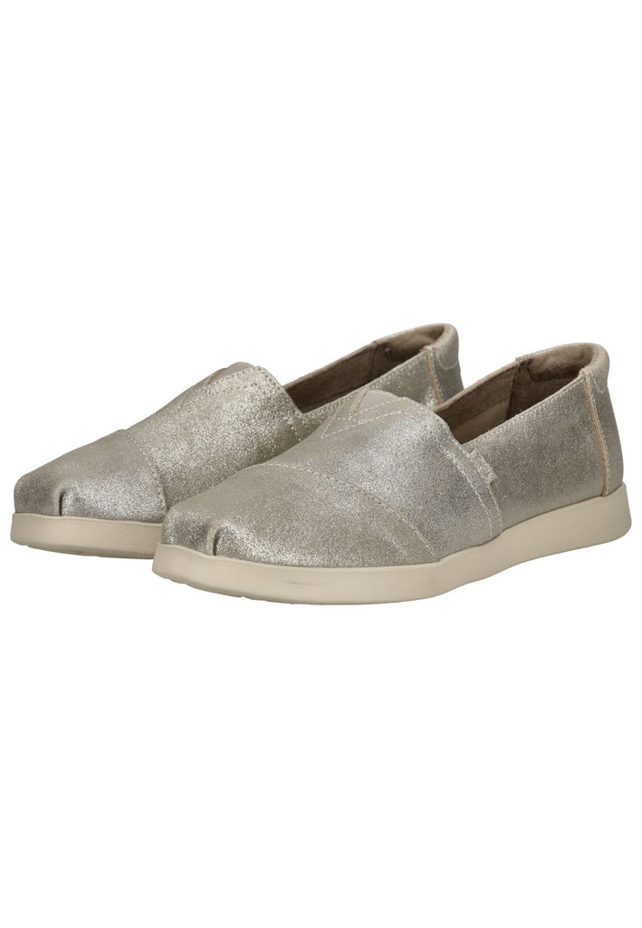 TOMS Slipper Leder Silber