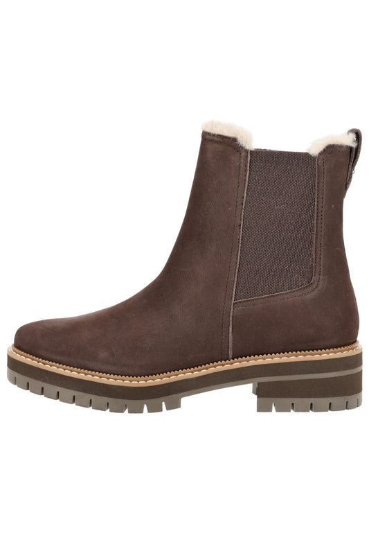 TOMS Stiefelette Leder/Textil Dunkelbraun