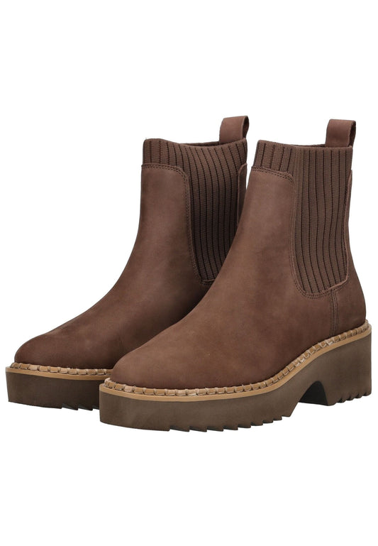 TOMS Stiefelette Leder/Textil Dunkelbraun Warmfutter