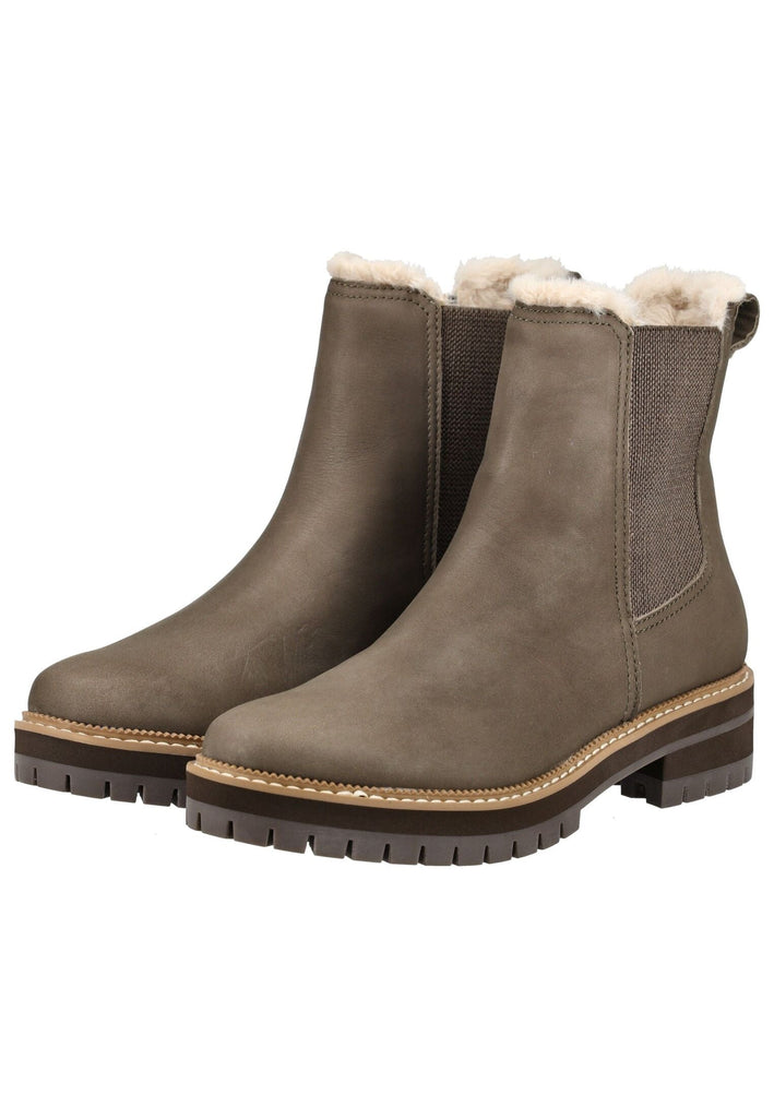 TOMS Stiefelette Leder/Textil Grün