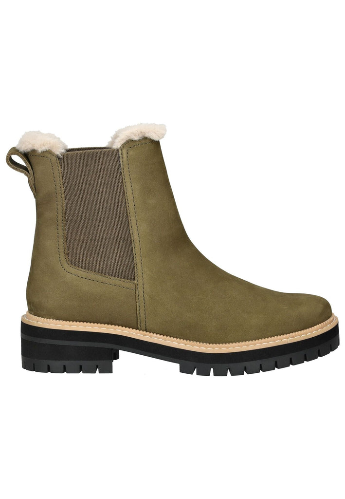 TOMS Stiefelette Leder/Textil Olive Warmfutter