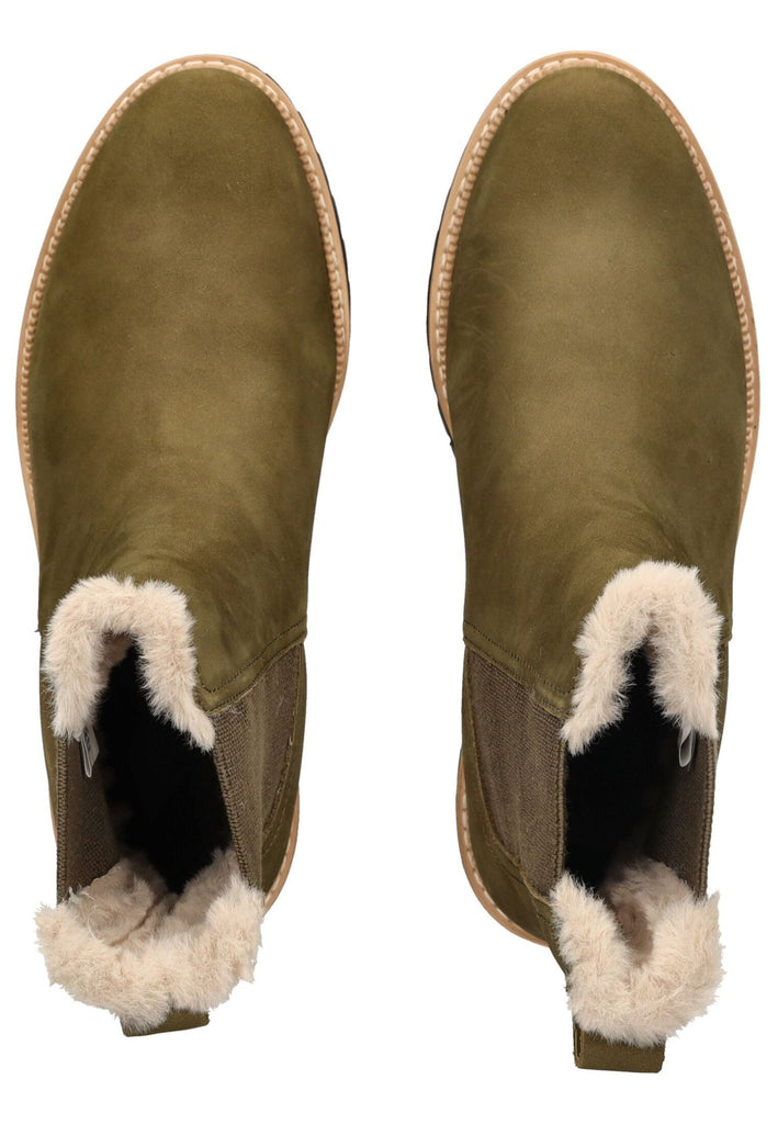 TOMS Stiefelette Leder/Textil Olive Warmfutter