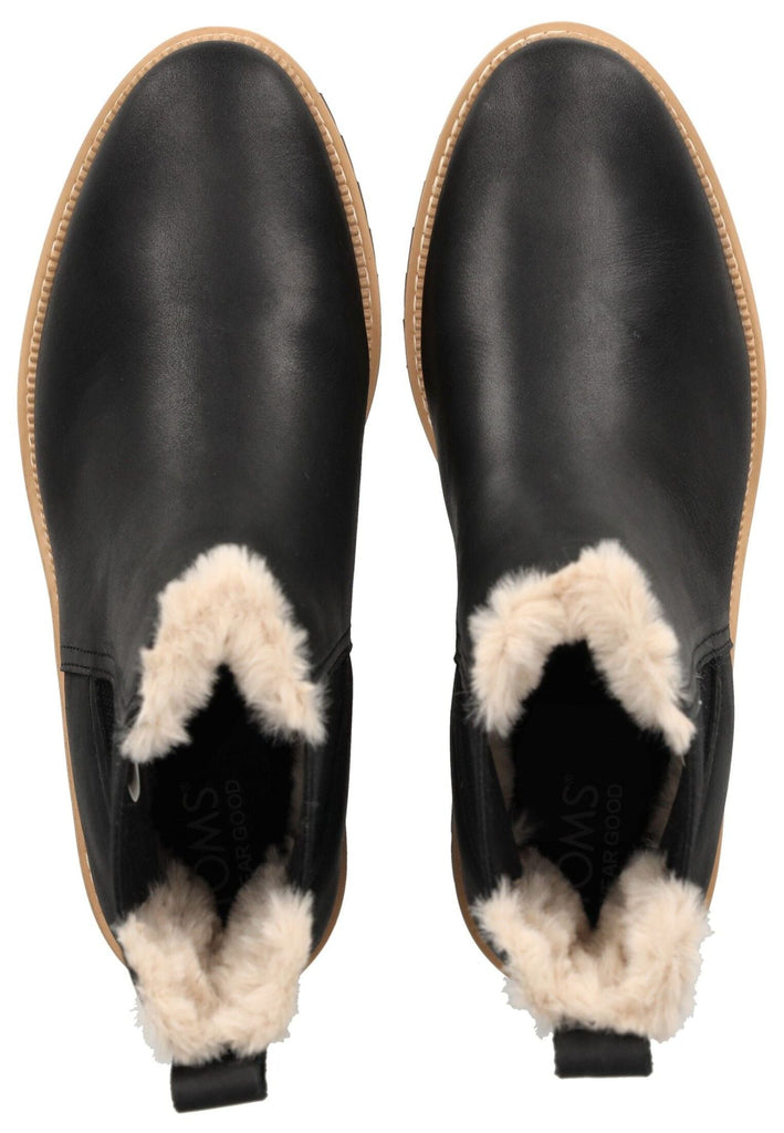 TOMS Stiefelette Leder/Textil Schwarz Warmfutter