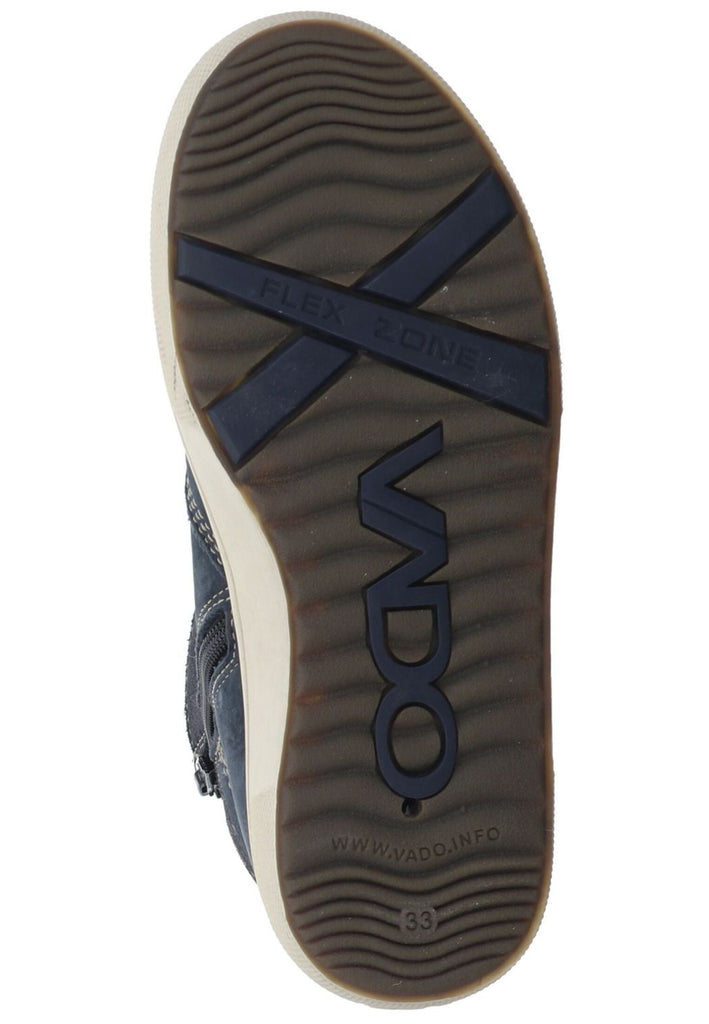 VADO Sneaker Leder Blau Warmfutter
