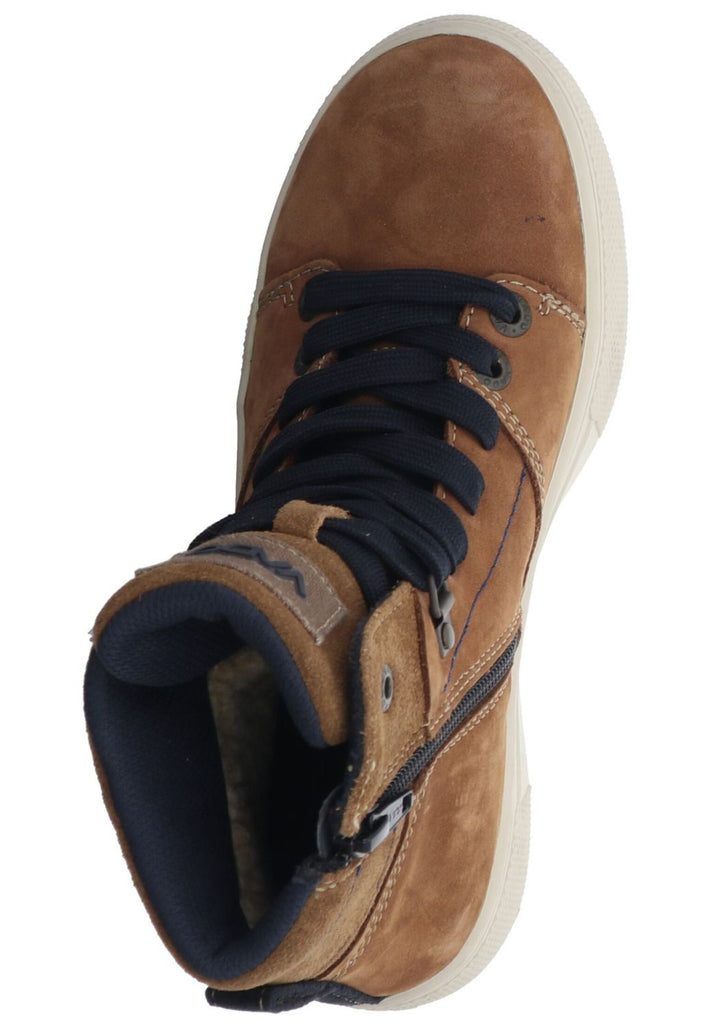 VADO Sneaker Leder Cognac Warmfutter