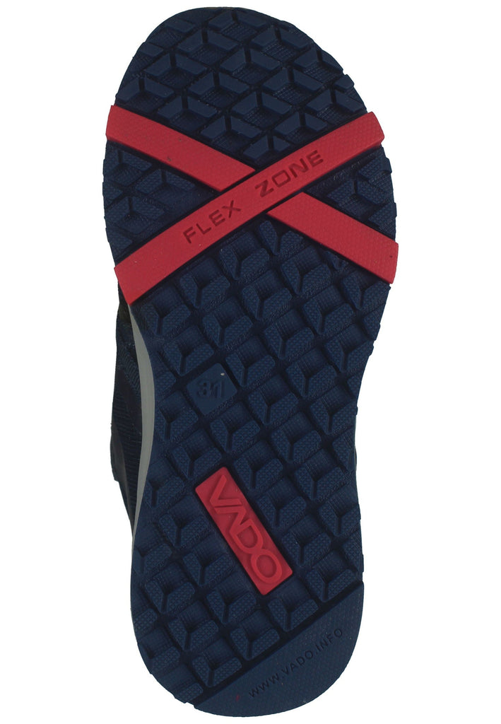 VADO Sneaker Lederimitat/Nylon Dunkelblau Warmfutter