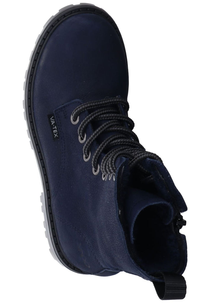 VADO Stiefelette Leder Blau Warmfutter