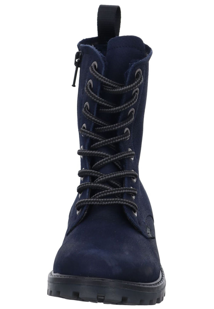 VADO Stiefelette Leder Blau Warmfutter