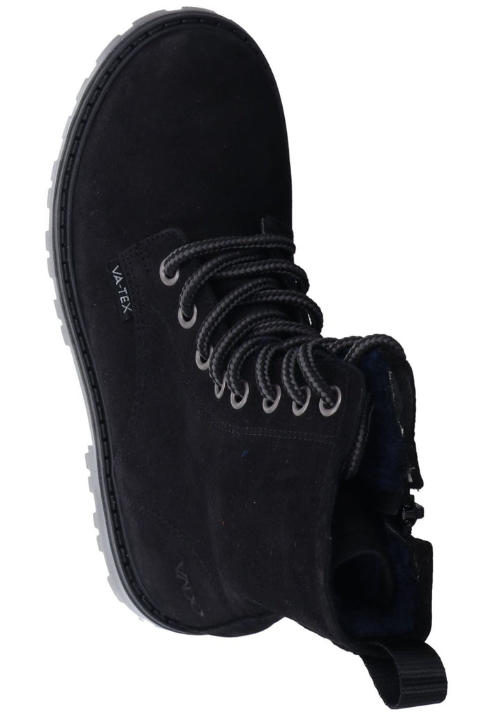 VADO Stiefelette Leder Schwarz Warmfutter