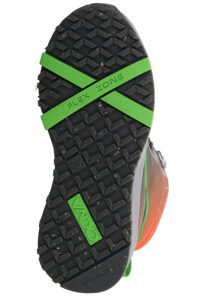 VADO Stiefelette Lederimitat/Mesh Blau/Orange Warmfutter