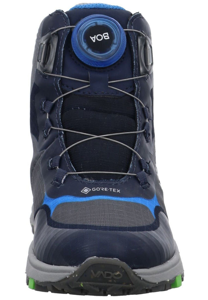 VADO Stiefelette Lederimitat/Mesh Dunkelblau Warmfutter