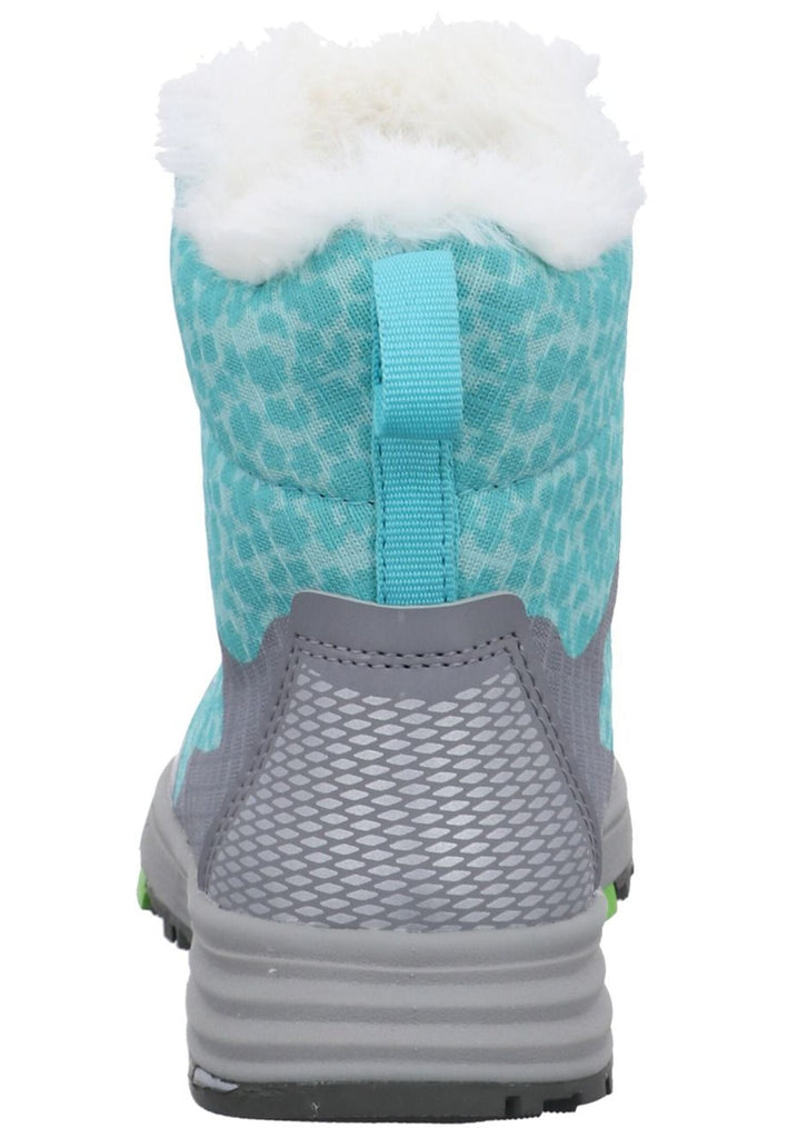 VADO Stiefelette Lederimitat/Mesh Grau/Türkis Warmfutter