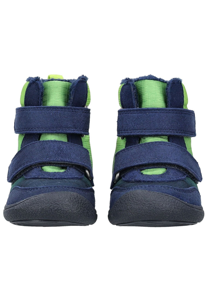 VADO Stiefelette Lederimitat/Mesh Navy/Lime Warmfutter