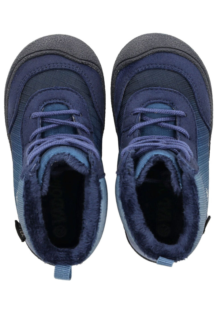 VADO Stiefelette Lederimitat/Mesh Navy Warmfutter