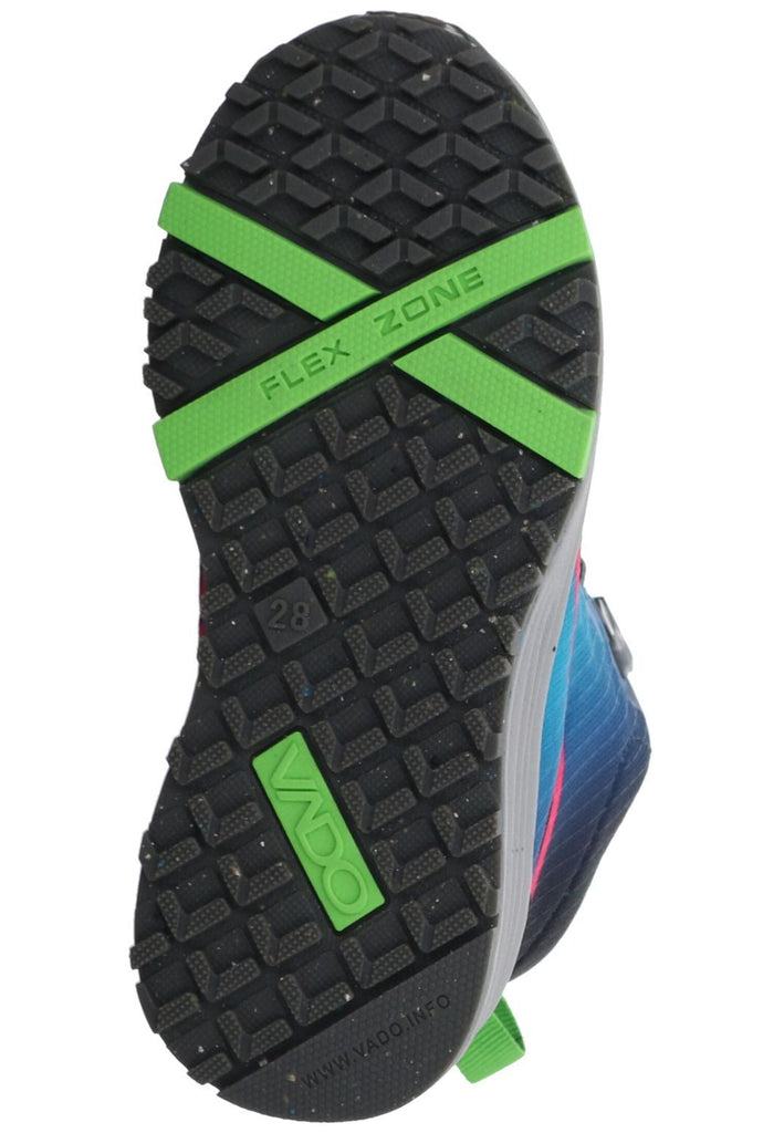 VADO Stiefelette Lederimitat/Mesh Navy Warmfutter