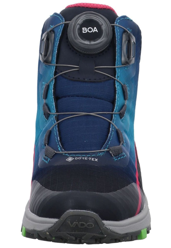 VADO Stiefelette Lederimitat/Mesh Navy Warmfutter