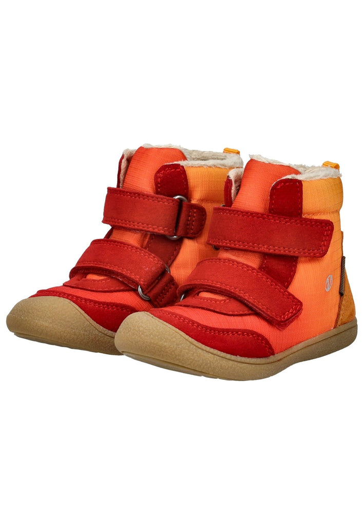VADO Stiefelette Lederimitat/Mesh Orange Warmfutter