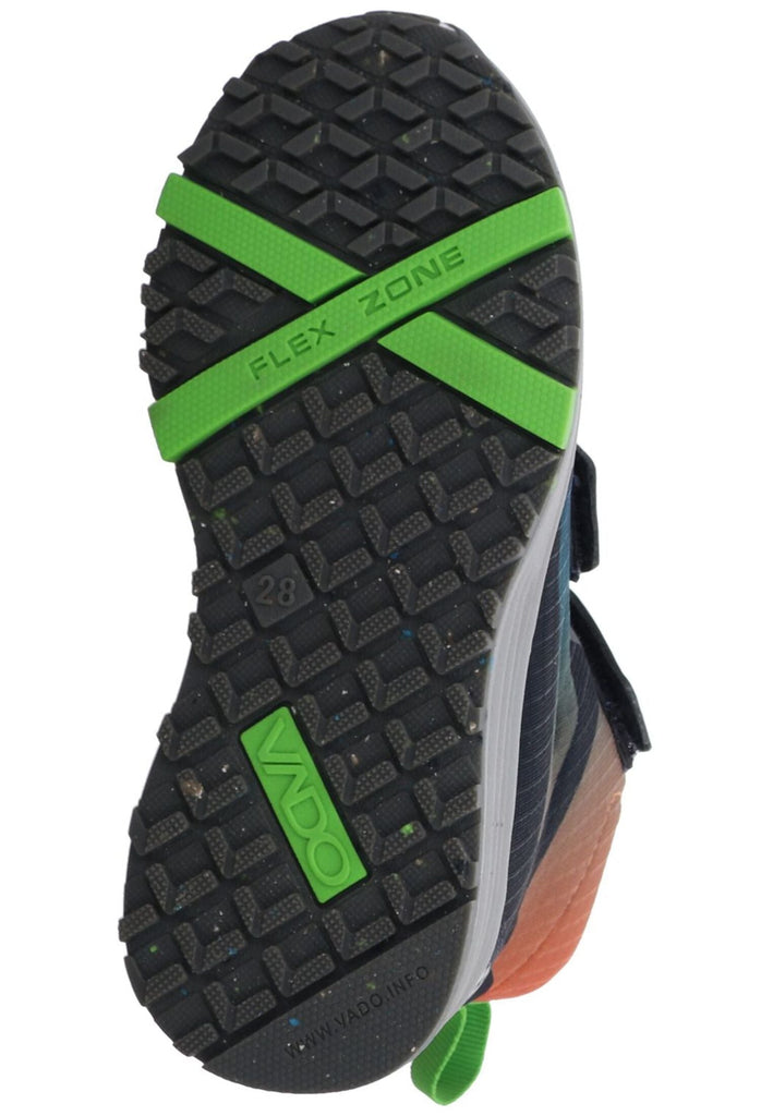 VADO Stiefelette Lederimitat/Textil Blau Warmfutter