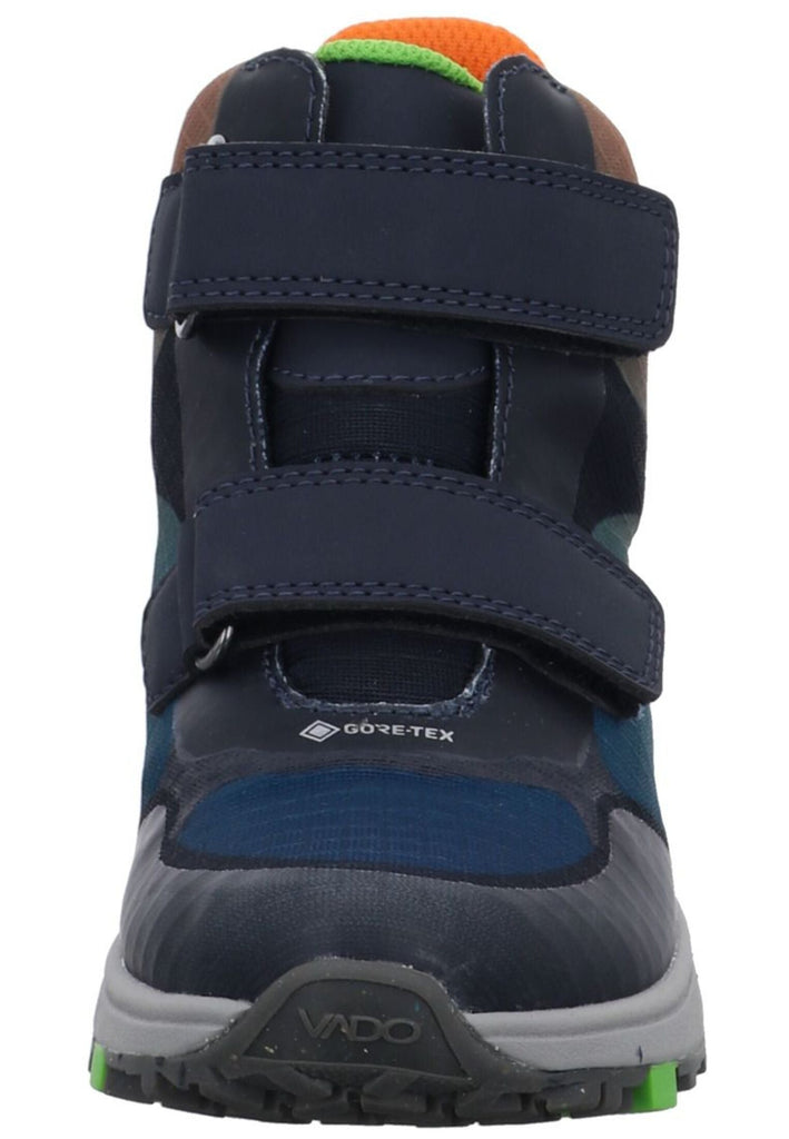 VADO Stiefelette Lederimitat/Textil Blau Warmfutter