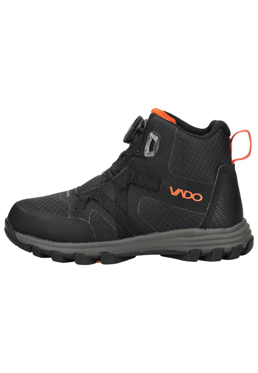 VADO Wanderschuhe Lederimitat/Mesh Schwarz/Orange Warmfutter