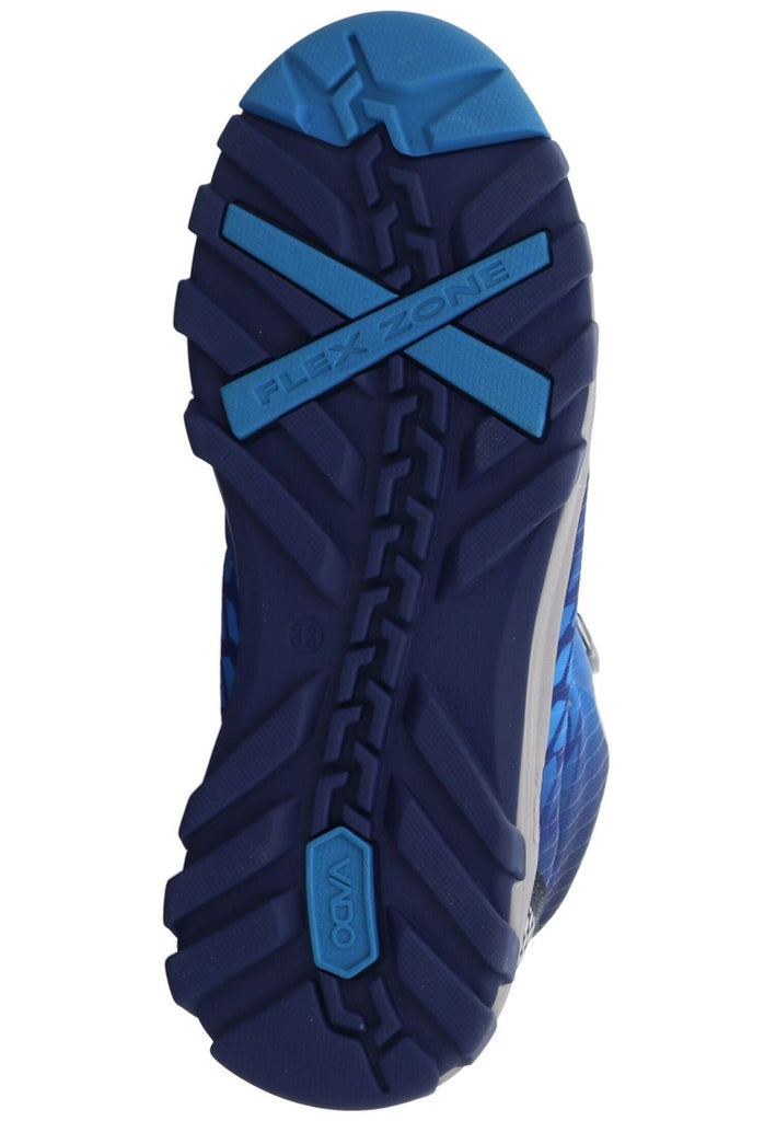 VADO Wanderschuhe Lederimitat/Textil Blau Warmfutter