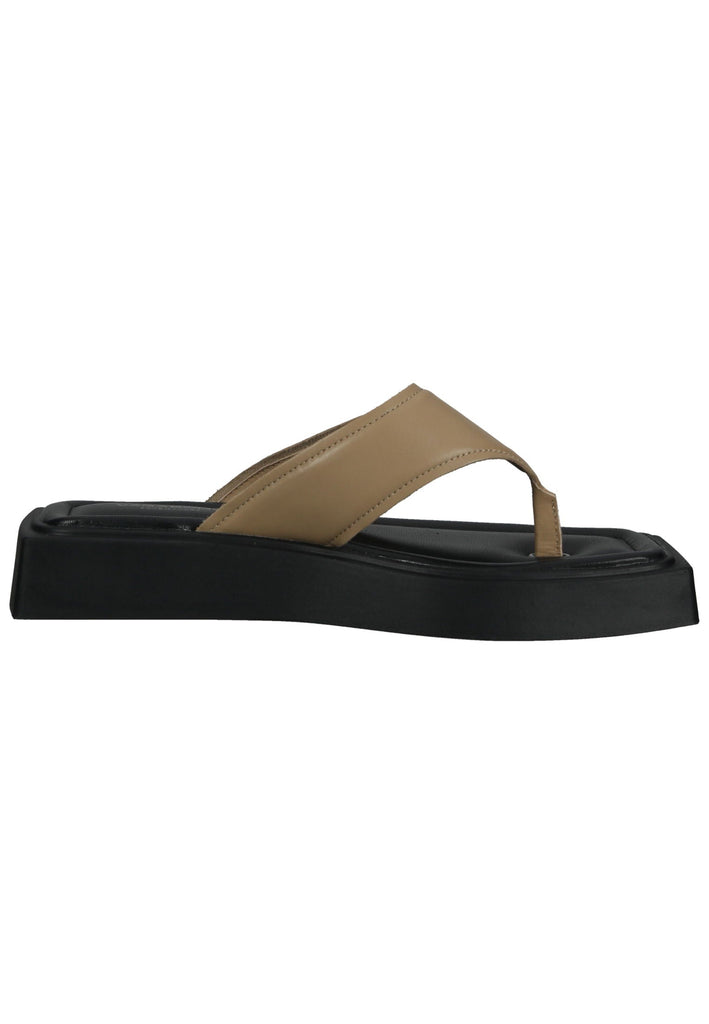 Vagabond Zehensteg Leder Beige/Schwarz