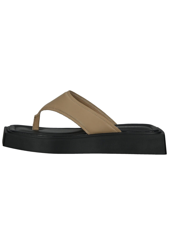 Vagabond Zehensteg Leder Beige/Schwarz