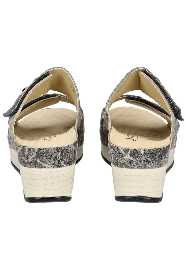 Vital Pantoletten Leder Beige/Silber