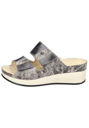 Vital Pantoletten Leder Beige/Silber